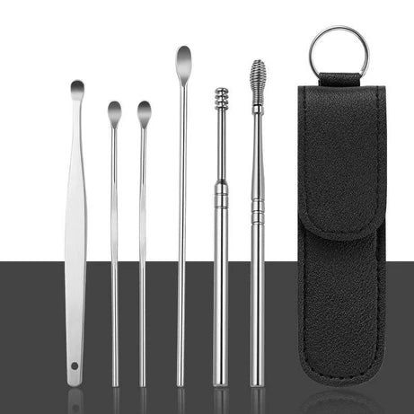 2 Set of 6 Pcs Ear Wax Removal Kit in Stainless Steel